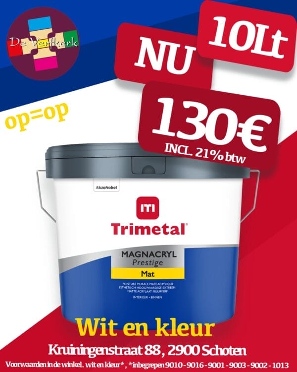 Trimetal magnacryl prestige mat 10Lt