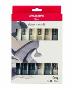 Acrylverf Grey - 12 x 20ml